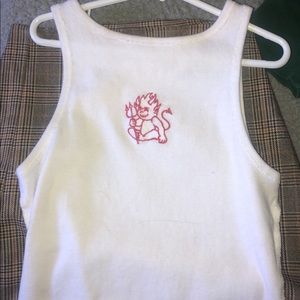 Brandy Melville dragon halter tank top